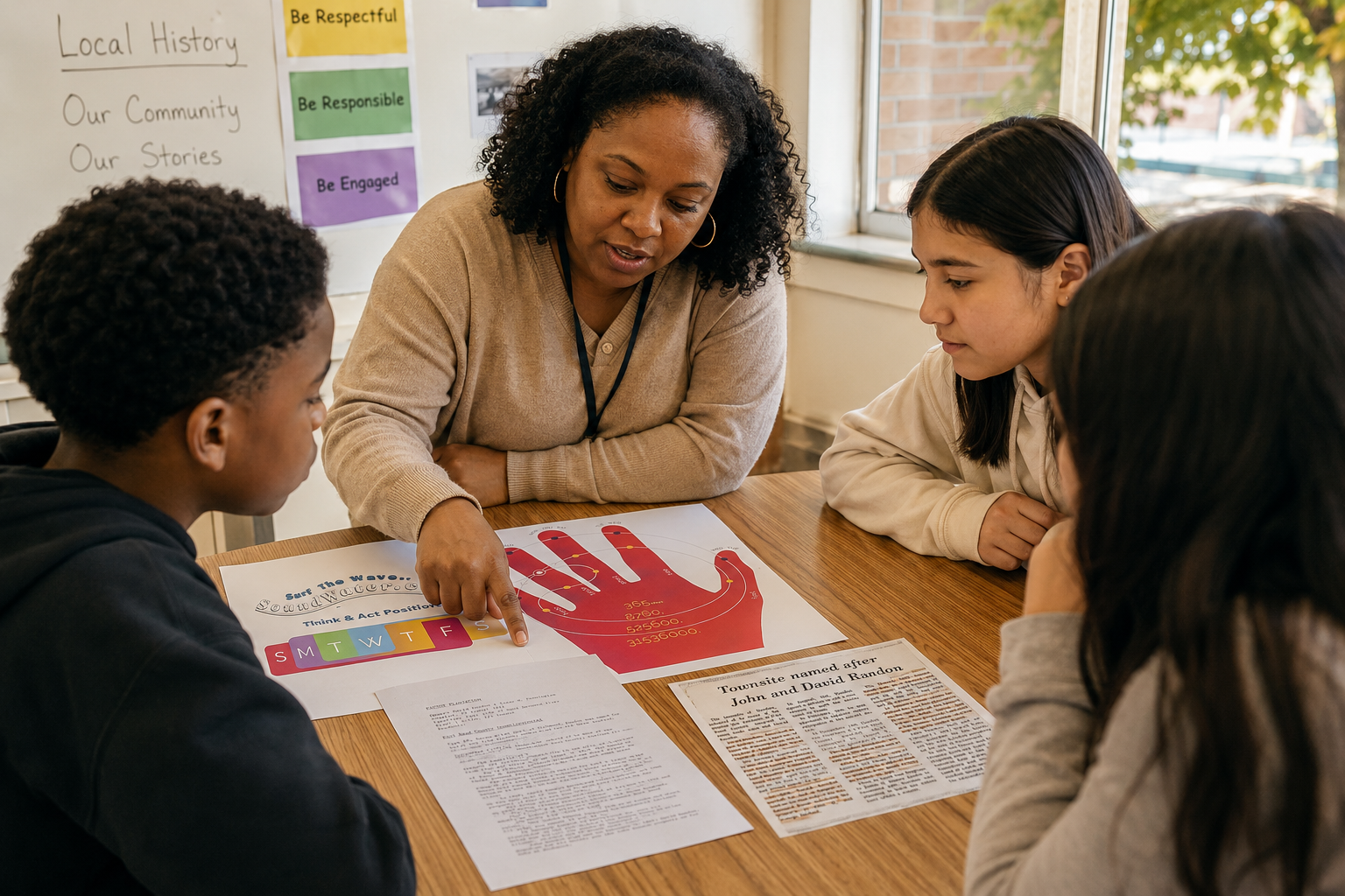 Students representing education and school engagement