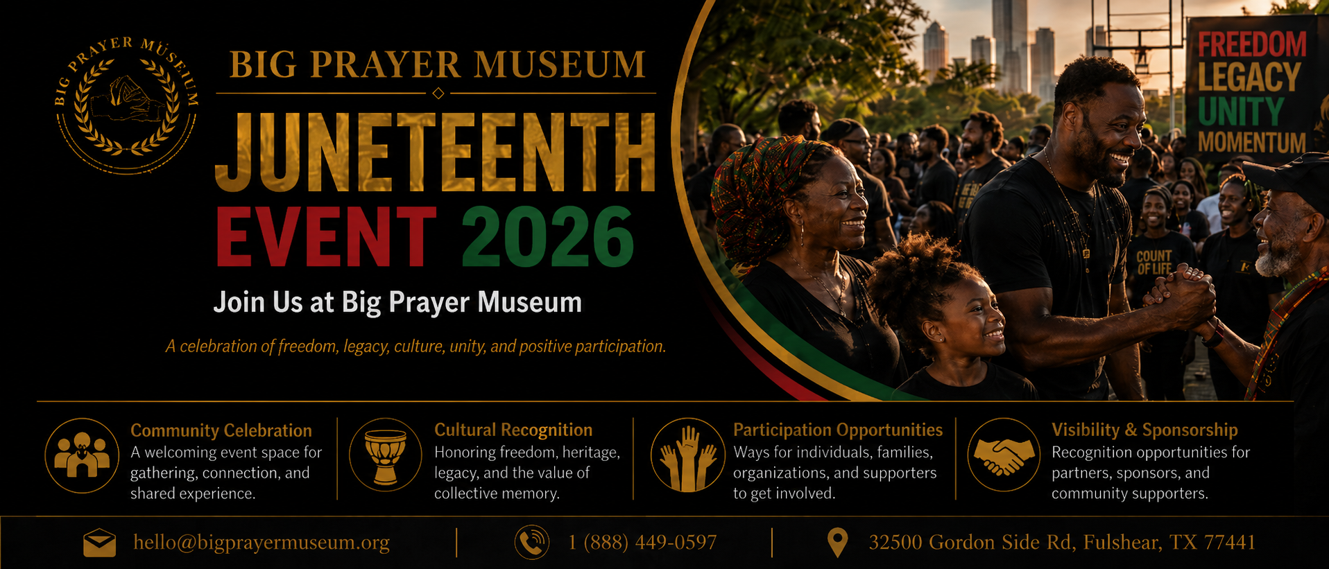Big Prayer Museum Juneteenth Event 2026 banner