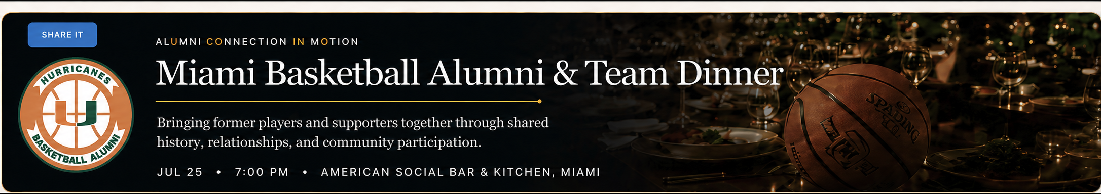 Miami Basketball Alumni and Team Dinner