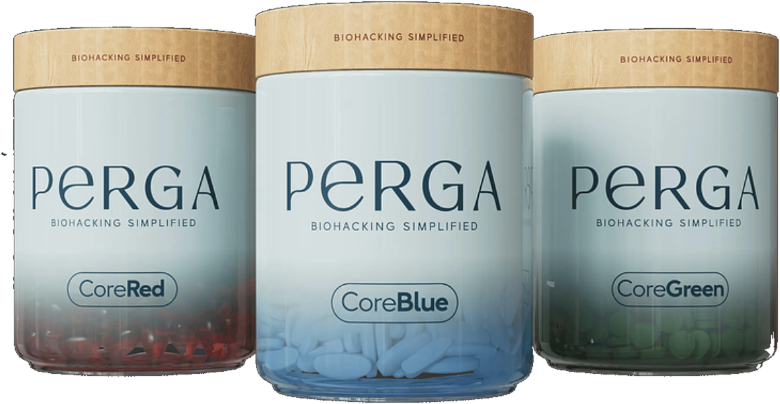 PERGA CoreRed, CoreBlue, and CoreGreen products