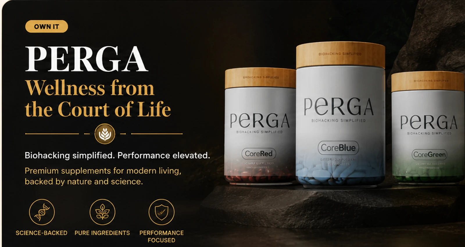 PERGA Own It wellness activation on the Court of Life