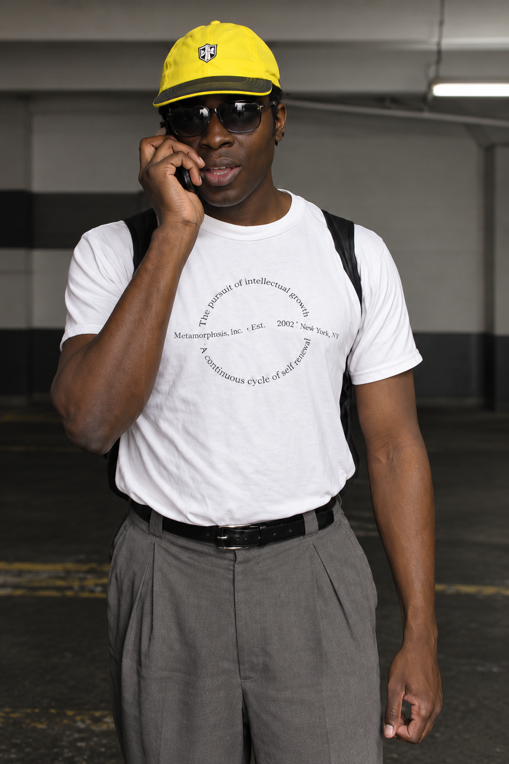 Joseph Renwick Randon wearing an early SoundWater shirt in Harlem
